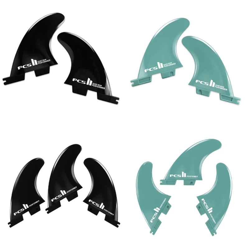 

Surf Fins Dual Tab II Fiberglass Reinforced Polymer Surfboard Fins - 2/3/4/5 Fins Dual Tab Blue/Black