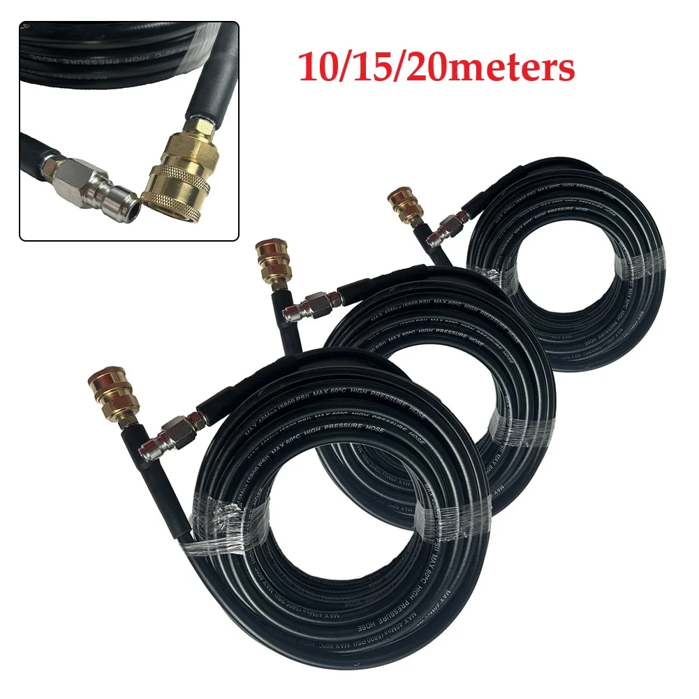 

Flexible 38 Inch Pressure Washer Hose with High Tensile Steel Braid and Rust Resistant Connectors for Tough Jobs