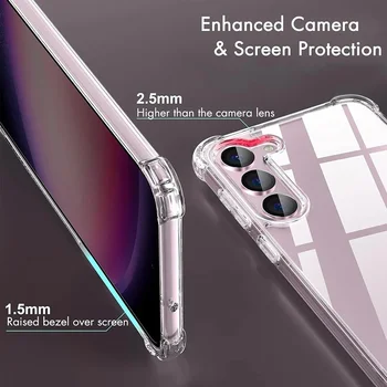 適用於三星 Galaxy S25 FE S24 S23 S21 S22 Plus 的混合防震保護殼,超透明硬殼,也適用於三星 A56 A36 A54 A34 A53 A33 10 最佳銷售 三星S21 FE手機殼 - №9