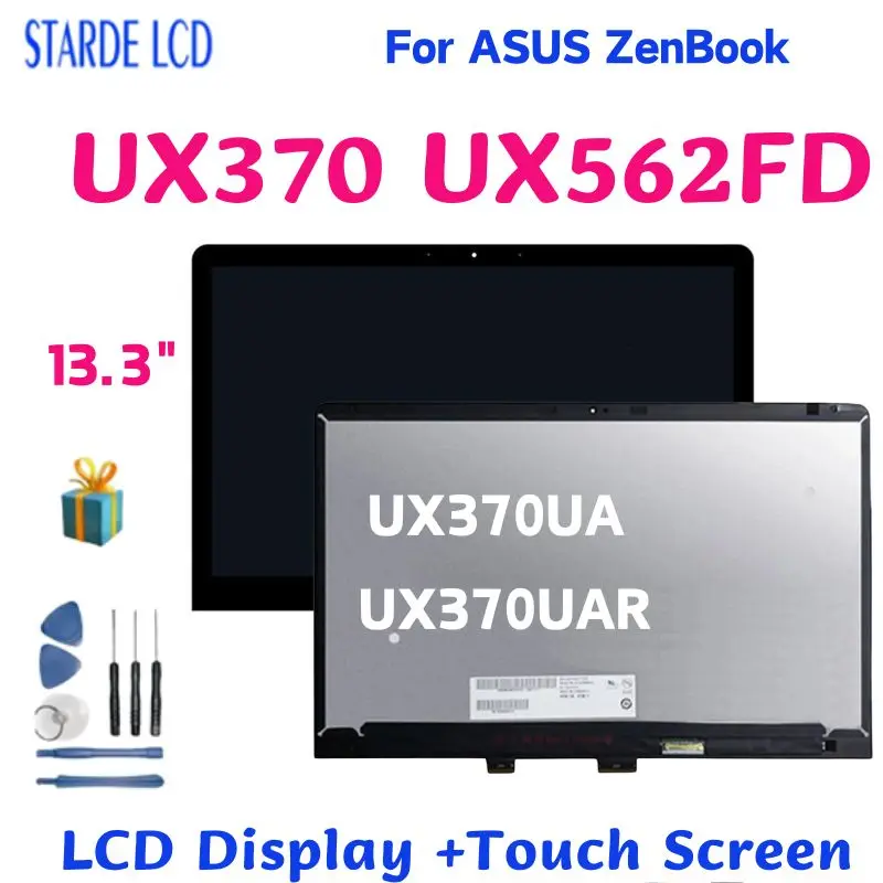 

13.3 inch For Asus Zenbook UX370 LCD Display Touch Screen Digitizer Assembly For ASUS UX370UA UX370UAR UX370UAF Replacement Part