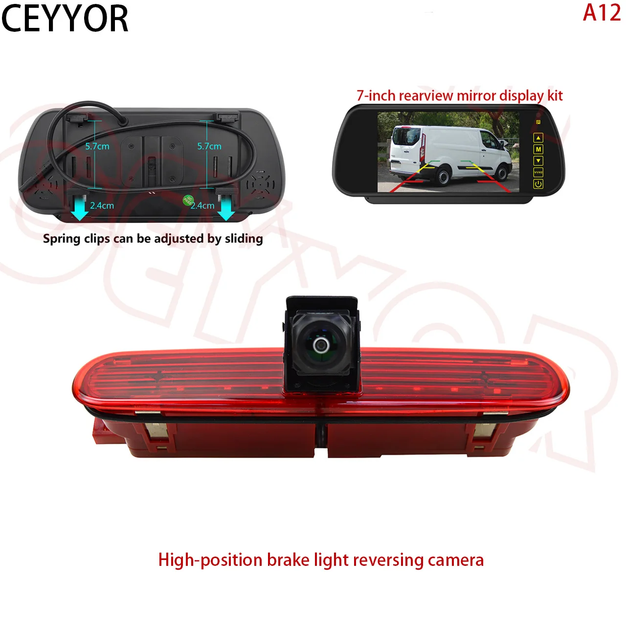 

Applicable to Fiat Doblo (2010-Présent) Vauxhall Combo (2011-2018)Vehicle Reverse camera，And a 7-inch display kit