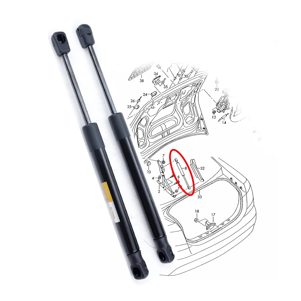 2pcs Gas Spring of Car Boot For AUDI A6 C6 4F2 4F5827552 Tailgate Strut Support Rod Auto Accessories