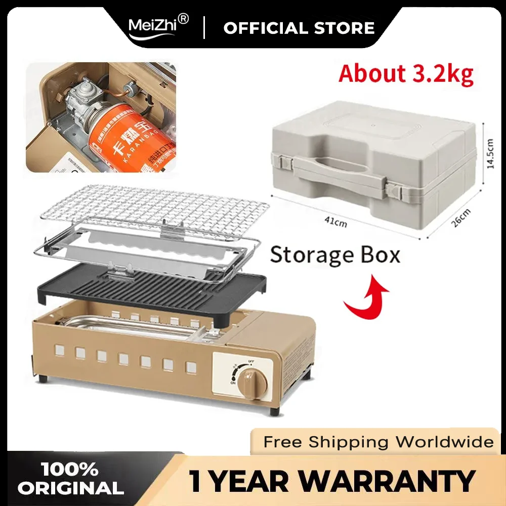 

Compact 2300W Outdoor Gas Stove,Perfect for Camping and Hiking,Multi-Purpose Cookware for Picnics and Expeditions, Easy to Pack