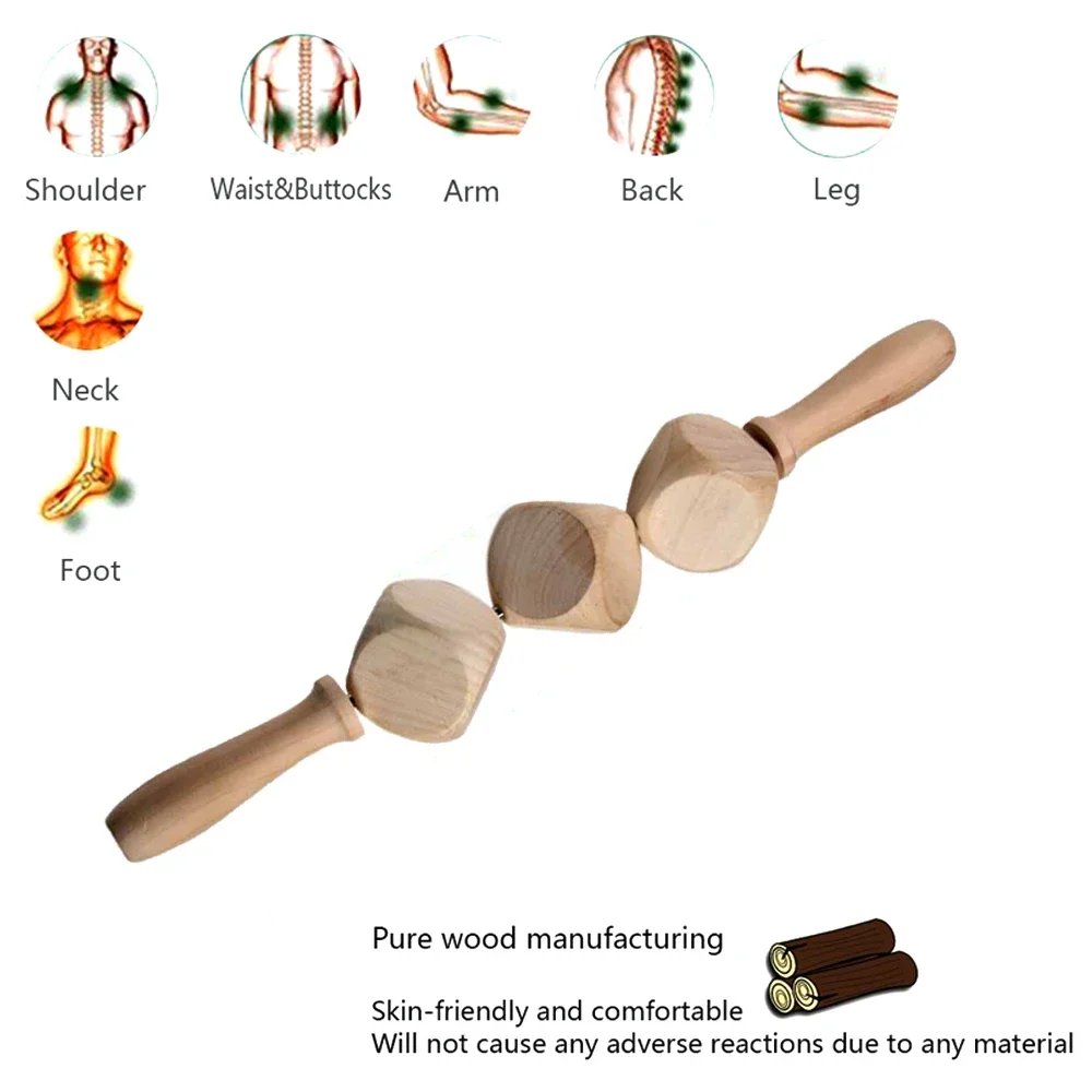 ZONGKUNG 1PCS Holz Therapie Massage Sets Schmerzen Relief Anti Cellulite Körper Abnehmen Gua Sha Zurück Massager Maderoterapia Corporal – Detail 20