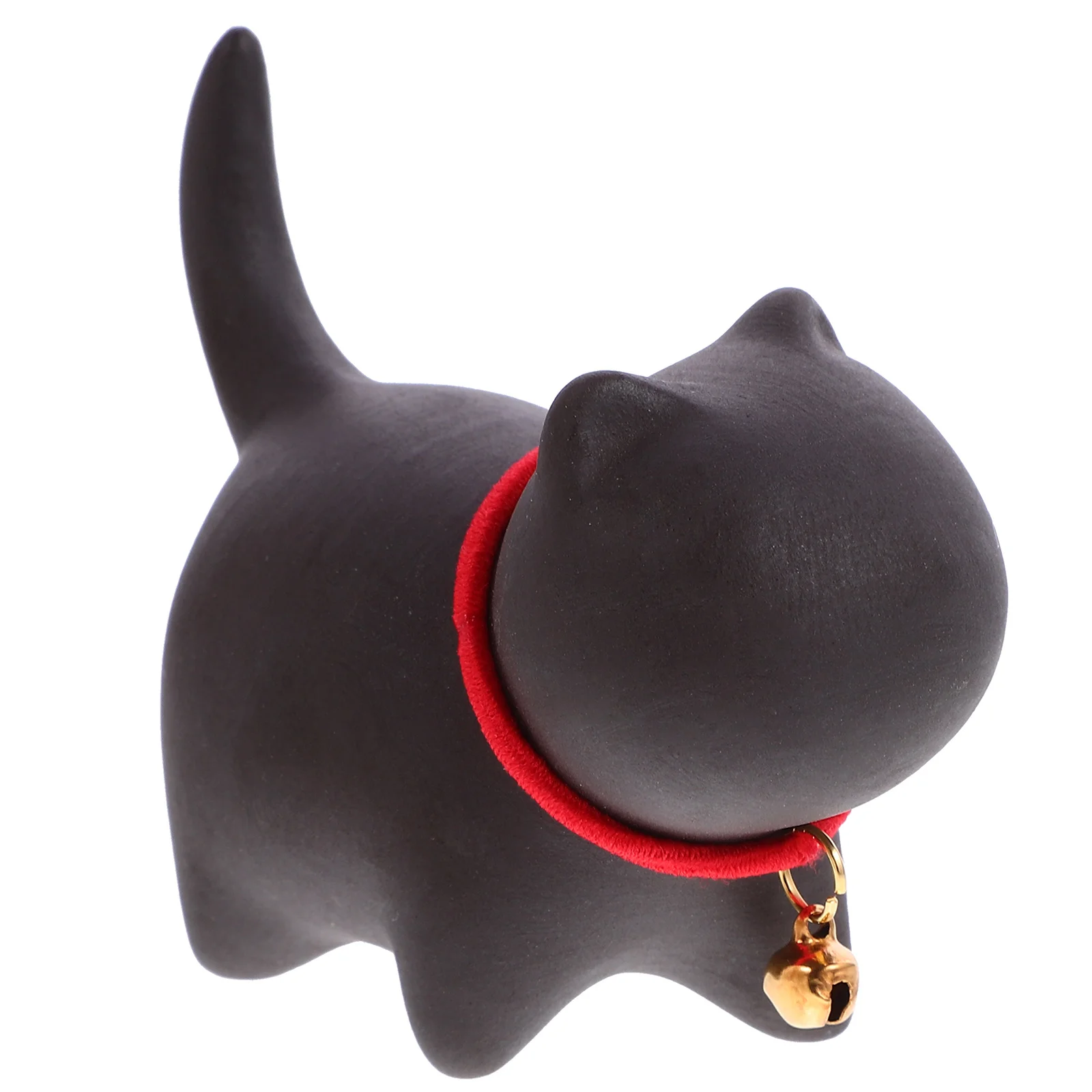 

Cute Cat Shaped Purple Clay Tea Pet Natural Material Craftsmanship Fine Texture Decorative Piece for Study Bookshelf Tea Table