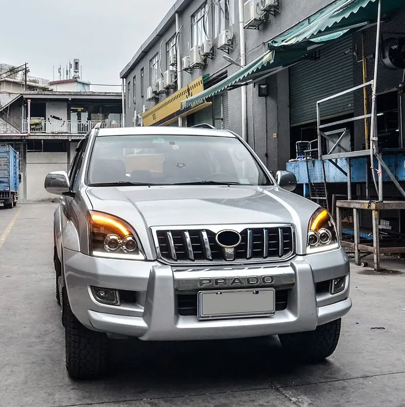 

LF Led Headlight for 2003-2008 Year Prado FJ120 LED Silver Housing for Toyota