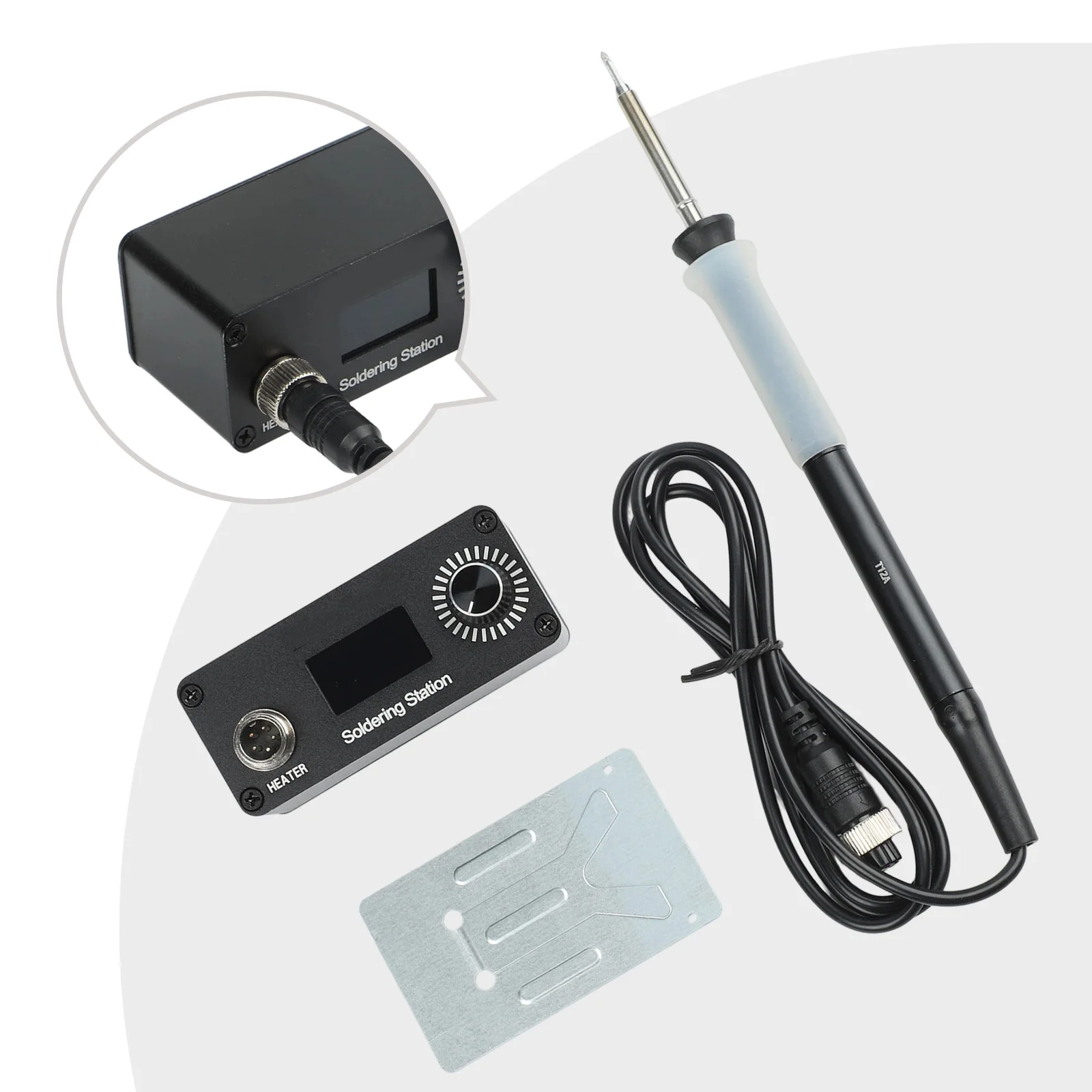 

T12 Soldering Station 72W Power Digital Display Adjustable Temperature Range 200 to 430 Celsius No Power Supply