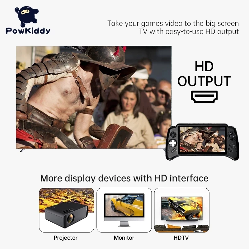 Imagem -04 - Handheld Game Console Retro Game Video Player Android 7.0 Polegadas Ips Touch Screen Mtk 8163 Quad Core 2g Ram 32g Rom Powkiddy-x17