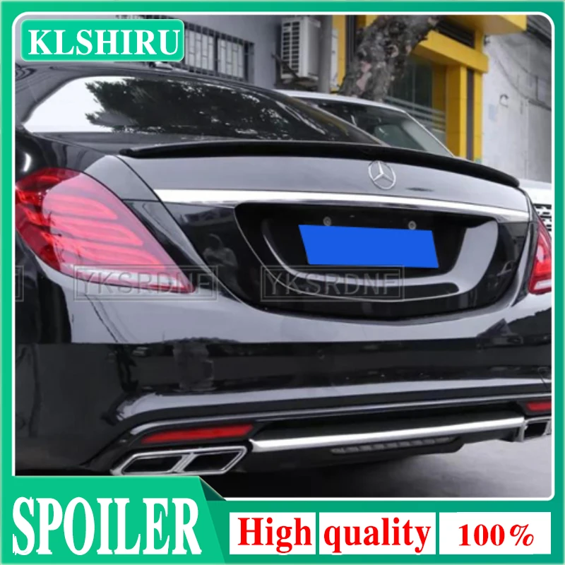 Carbon Fiber Car Rear Spoiler For Mercedes-Benz S Class W222 S500 S63 S65 AMG Coupe 2D 2014-2018 Trunk Spoiler Boot Lip Wing