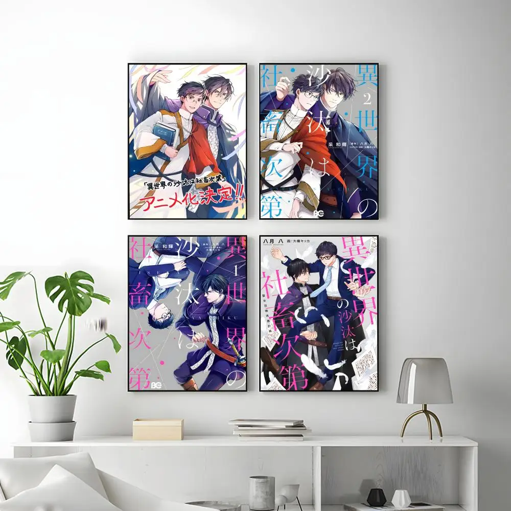Isekai no Satā wa Shachiku Shidai Poster HD Versatile Waterproof Wall Decor Self Adhesive Perfect for Any Room & Ideal Gift