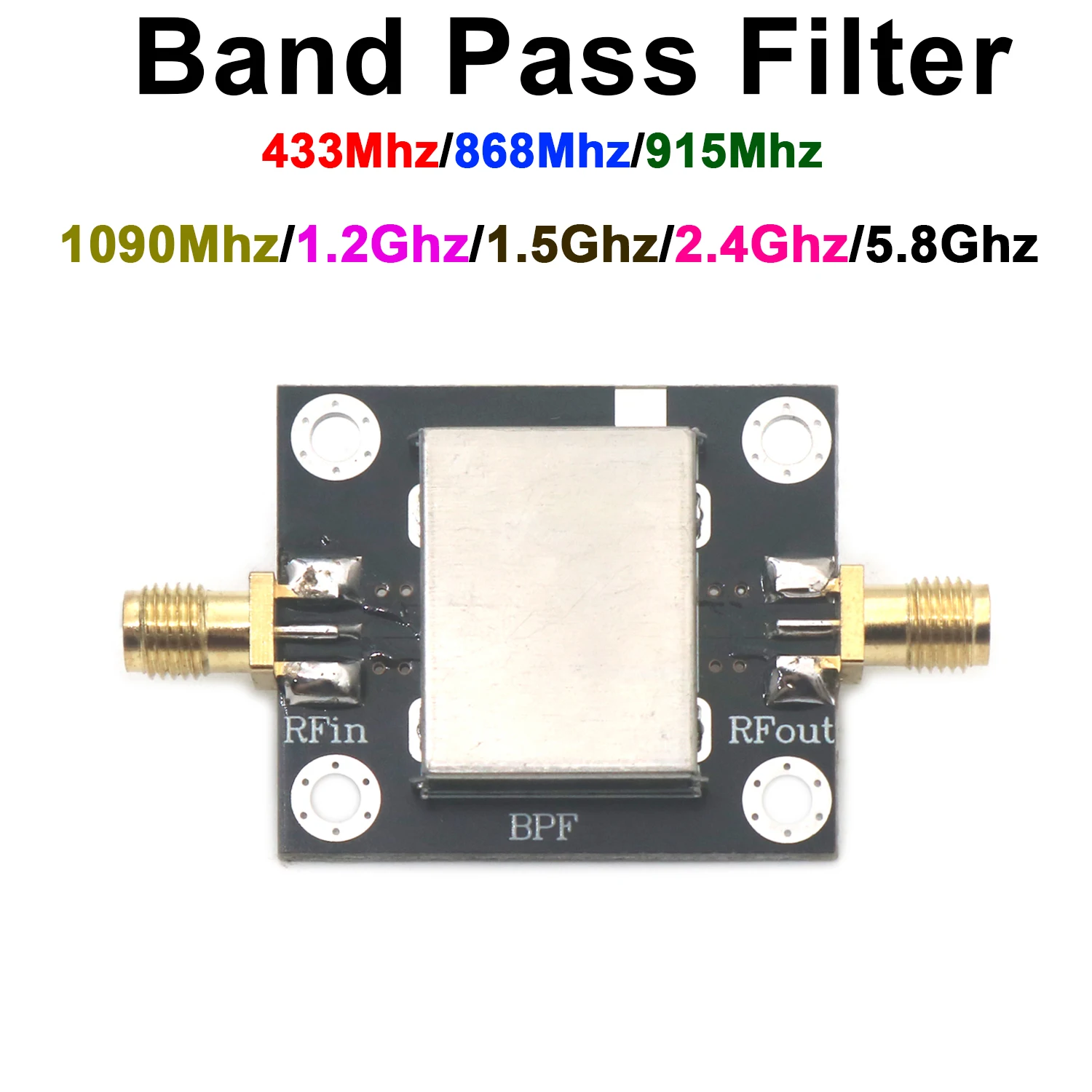 Band Pass Filter Bpf Rádio Lora Drone Sdr Wi-fi Walkie Talkie rf 315mhz 433mhz 868mhz 915mhz 1090mhz 1.2g 1.5ghz 24 Ghz 58 Ghz rf