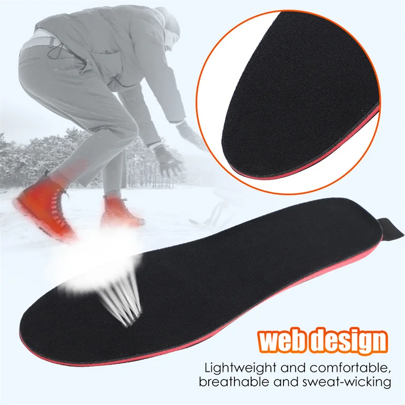 New USB Heated Shoe Insoles Rechargeable Electric Foot Warming Pad Feet Warmer Sock Pad Mat Winter Outdoor Sports Heating Insole