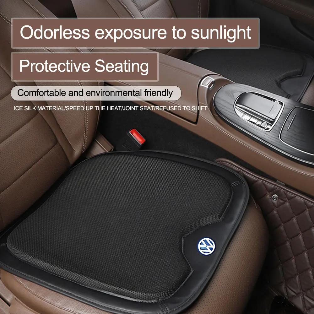 Car Seat Anti-slip Ice Silk Cushion Breathable Pad Auto Interior Accessories For Volkswagen VW Golf 4 5 6 7 Jetta Polo Caddy GTI