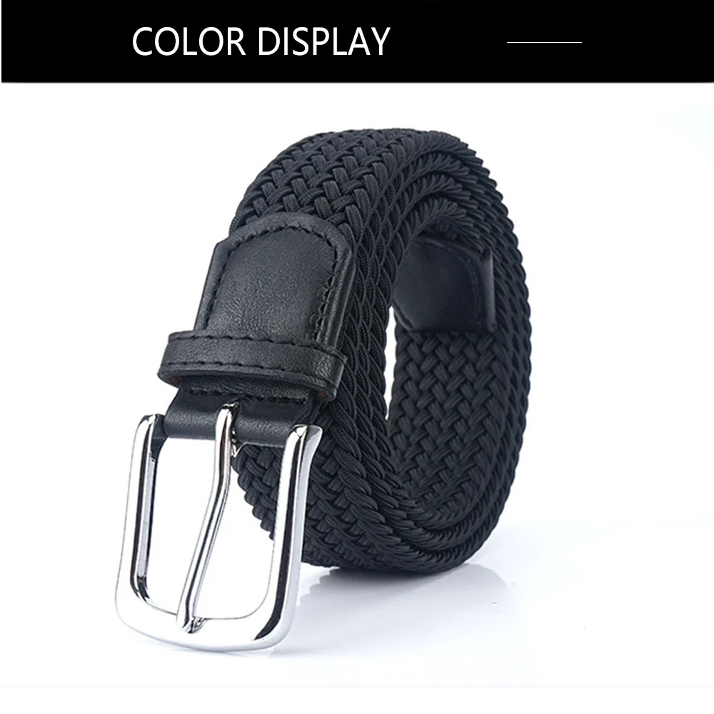 TUSHI Neue männer Nicht-loch Woven Gürtel Elastische Stretch Leinwand Gürtel Weiblichen Koreanischen Stil Vielseitig Student Hosen Denim gürtel Luxus – Detail 10