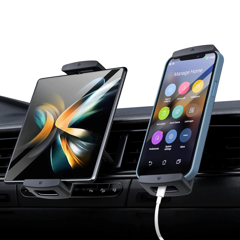 Untoom Car Tablet Holder Universal Car Air Vent Clip Mount GPS Support for iPhone iPad Samsung Xiaomi 4.7-12.9 inch Devices