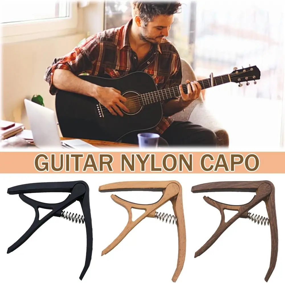 Guitar Nylon Adjustable Clip Capo 3-in-1 Adjustable Guitar Shifting Nylon Clip Capo Ukulele Clamp Quick Clip Key Change X0Z8