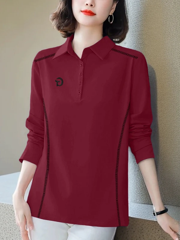 Nueva Camisa Larga de Algodón Puro 2025 para Mujer, Holgada, Estilo Informal, Otoño, Talla Grande, Versátil, Entallada, con Cuello Camisero