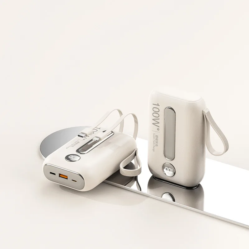 Super Fast Charging with Its Own Cable Power Bank 20000mAh Large Capacity Mini Portable Compact Mobile Power Supply