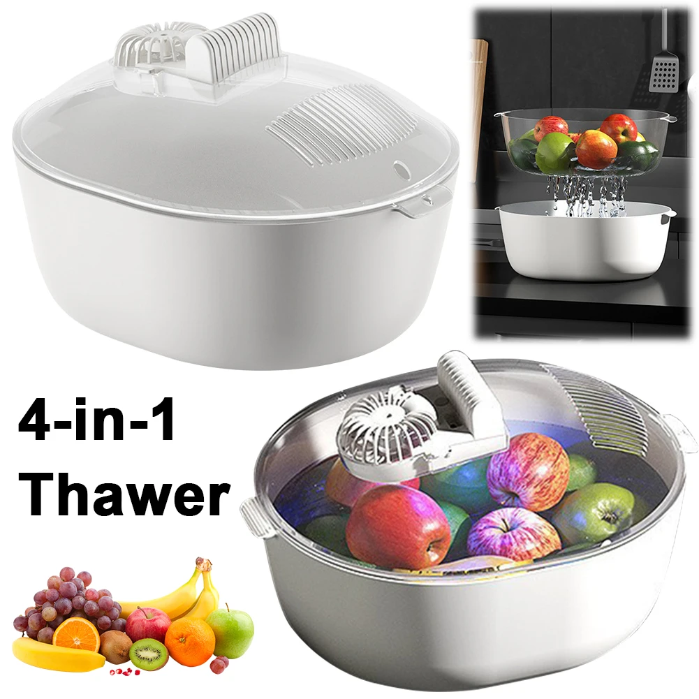 

Smart Quick Thaw Machine Keeps Food Nutritious Fresh-Keeping Meat Defroster 4 in 1 Defrosting Tray Food Meat Fresh-Keeping Box