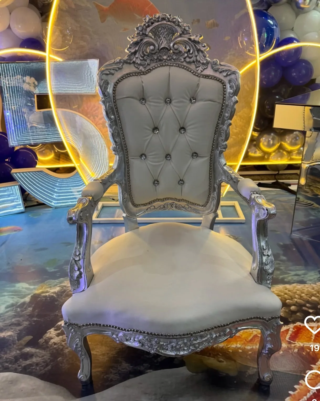 FSDKX High Back Pedicure Royal Princess Pink Throne Chair for Wedding for King and Queen Wholesale