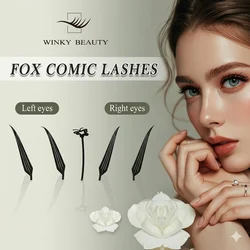 winky beauty Feather Shape Fox Spire Eyelash Extension Star style and heart style Individual Cashmere Manga False Eyelashes