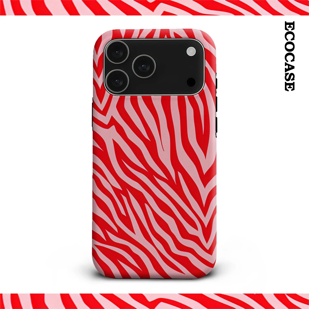 Pink Leaf Stripes IPhone 17 Must-Haves Handyhülle für IPhone 17 16 15 14 13 12 11 Pro Max Plus Doppelschichtige Rückseite
