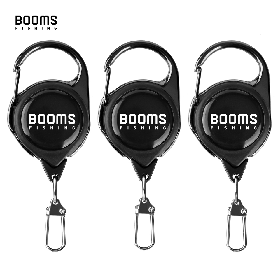  Booms Fishing RG1 Fly Fishing Retractor Tools Extractor Keeper Retractable Key Chain Reel Badge Holder Tackle Boxes Accessories 