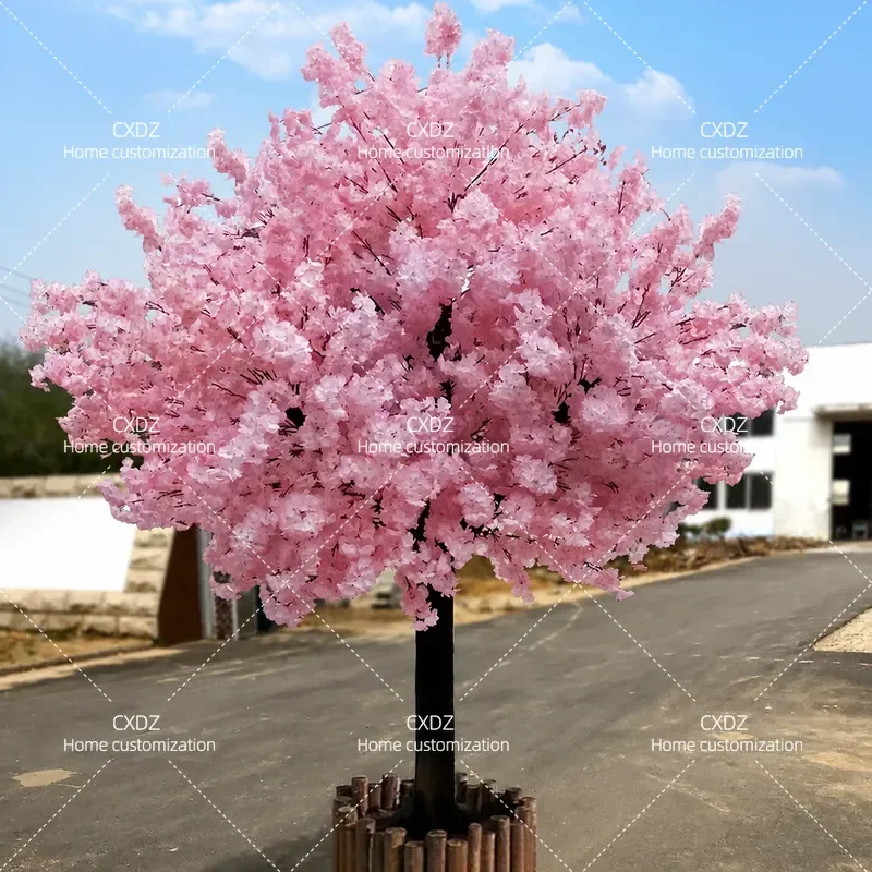 Large Artificial Cherry Blossom Tree Fake Peach Blossom Plant Simulation Flowering Tree for Home Garden Wedding Party