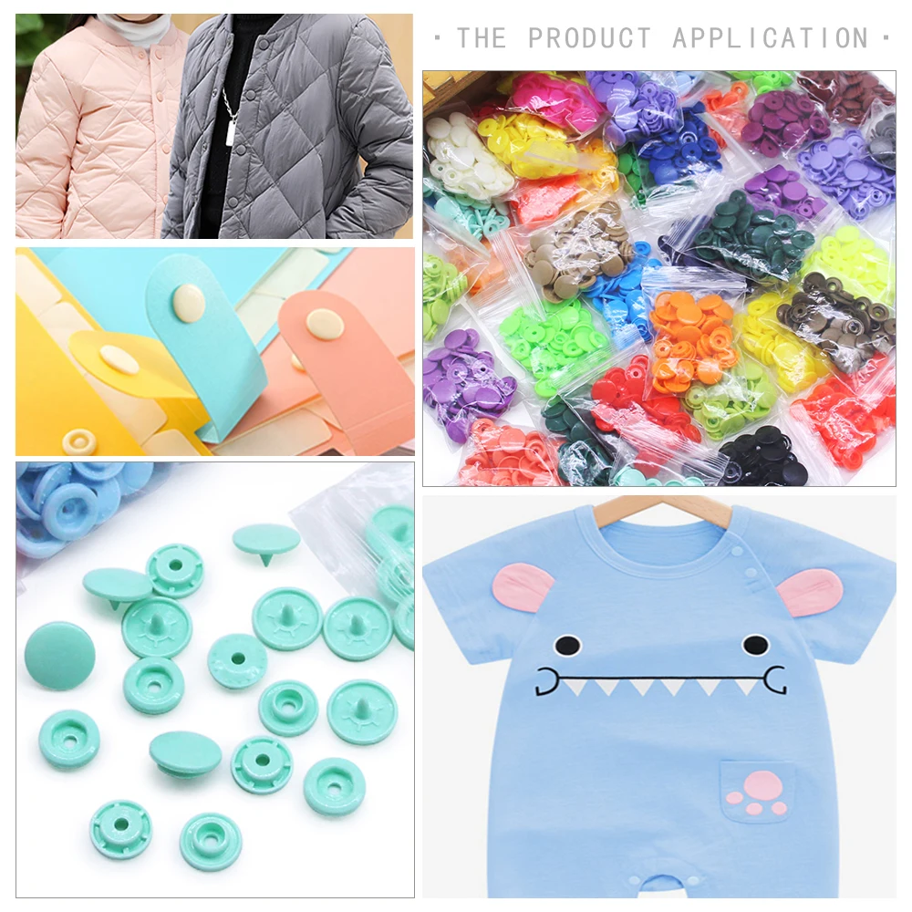 KAM T3 T5 10/20Sets Plastic Snaps Button Fasteners Bag Folder Dark Buckle Button Resin Garment Accessories For Baby Clothes DIY