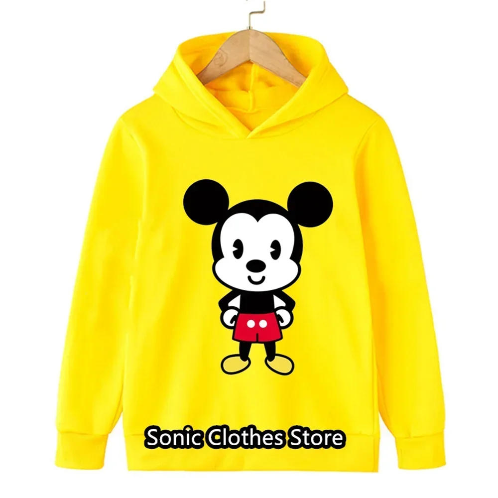 Kids Clothes Girls Minnie Hoodie Boys Clothes Donald Duck Mickey Mouse Pattern Children Top Hoodie Fashion Outdoor Pullover Kids