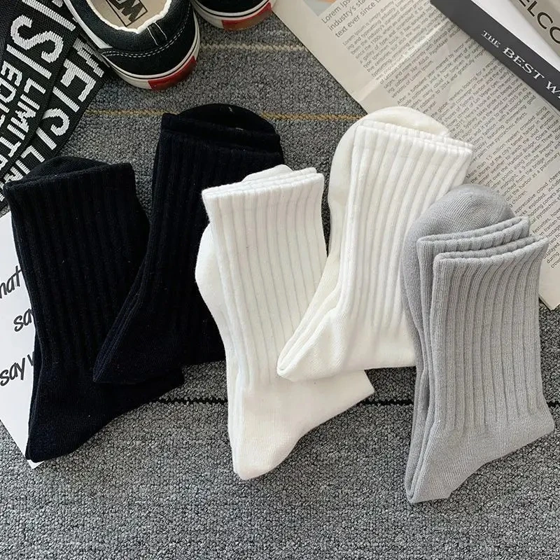 Ensemble de chaussettes courtes de sport pour hommes, noir, blanc, chaud, cool, résistant, document masculin, automne, hiver, livraison directe,