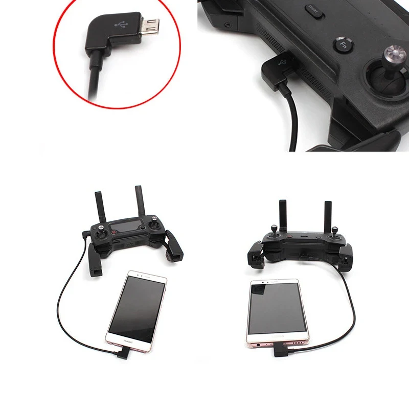 Micro Port Remote Control Data Cable Phone Tablet Line for DJI Mavic Mini / Mini SE / Air / Pro 1/ Spark / Mavic 2 Pro & Zoom