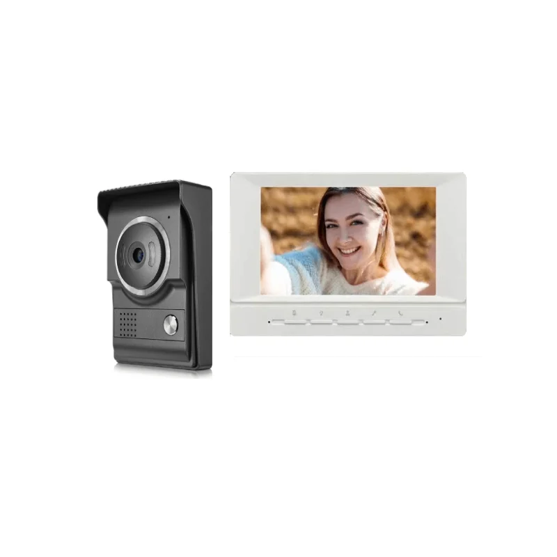 Wired Visual Intercom System Campainha de vídeo, Home Security Protection System, Classical Video Doorphone Kit, LCD 7\