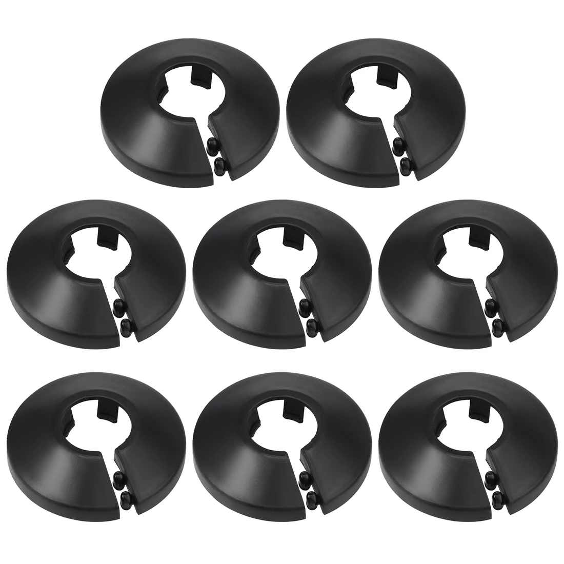 8 Pcs Pipe Collar 13/17/21/25/33/35/41.5/44/50mm PP Radiator Escutcheon Water Pipe Cover Decoration White/Black