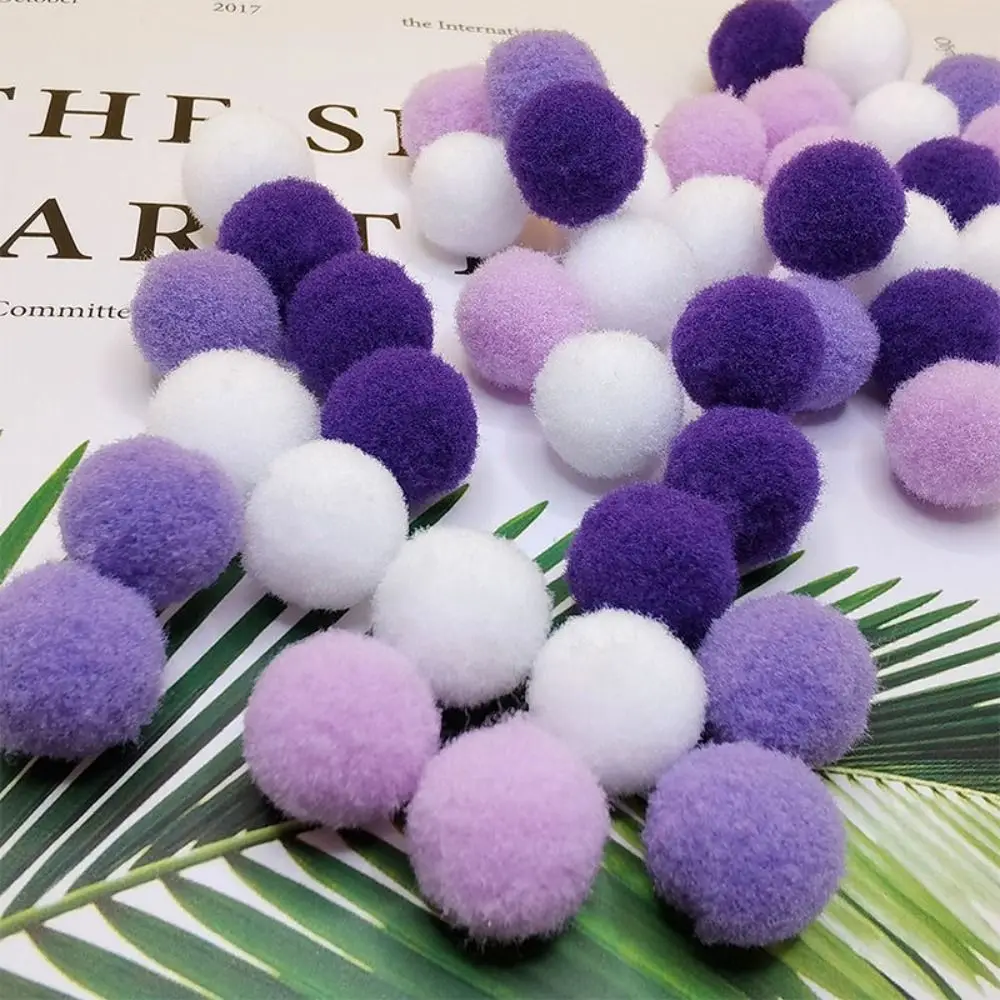 

100 Pcs 10mm Pompom Fur Balls Candy Colors Chrismas Colors DIY Pom Pom Ball Mini Soft DIY Ball Handmade
