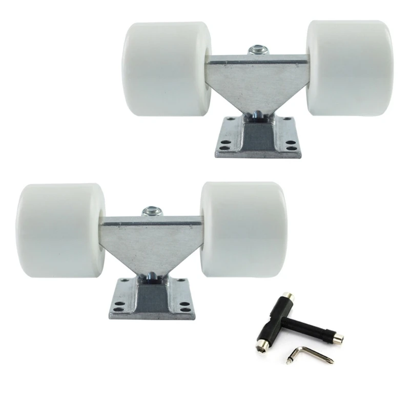 Longboards Truck and Wheel Skateboards Wheel Bracket Bridge Base and PU Wheel Hardware Skateboards Accessories