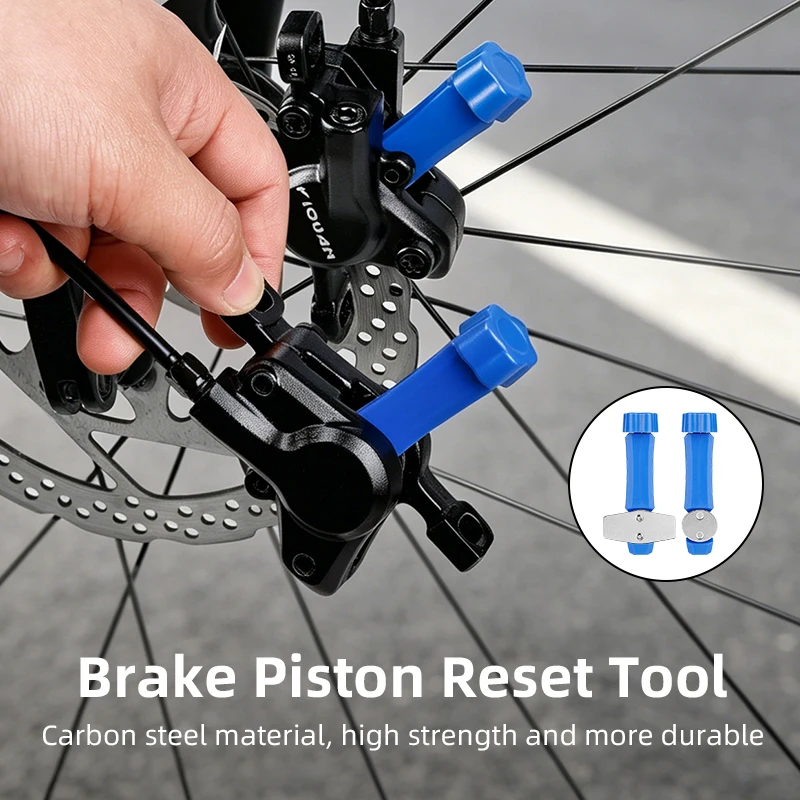 2-in-1 Durable Steel Bike Brake Tool 360° Rotatable Pad Spreader Piston Reset for MTB Road E-Bike Hydraulic Disc Brake