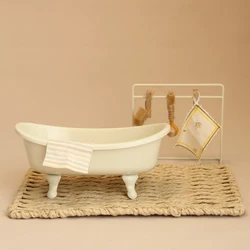 1:12 Miniature Simulation Furniture metal bathtub for Bjd Ob11 doll house
