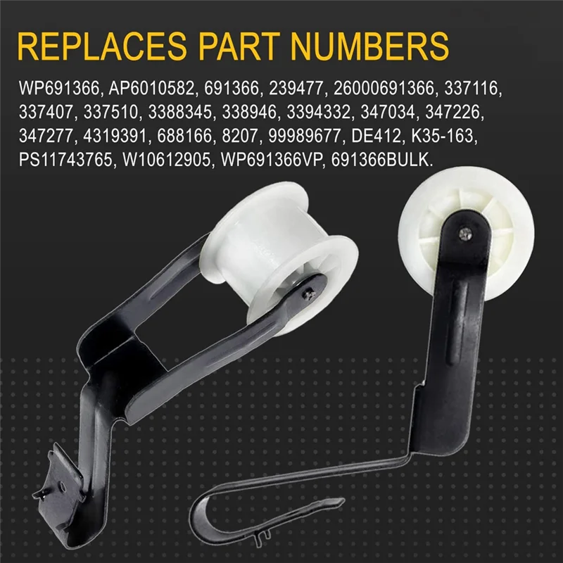 BISM 691366 Idler Pulley Exact For Whirlpool Kenmore Sears Dryer Replace W10612905 WP691366VP WP691366 AP6010582 239477