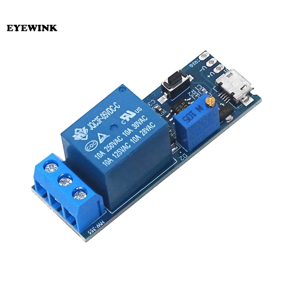  5V-30V Delay Relay Timer Module Trigger Delay Switch Micro USB Power Adjustable Relay Module