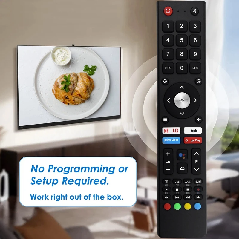 Replace Remote For CHIQ Smart 4K UHD TV L32H7N L32H7S U43H7AN U43H7L U43H7LX U50H7AN U50H7N U55H7A