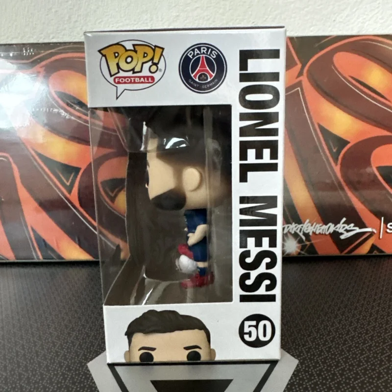 Genuine Funko Pop Paris Lionel Messi #50 Action Figure Sculpture Dolls Decoration Collect Limited Edition Model Toys Gifts