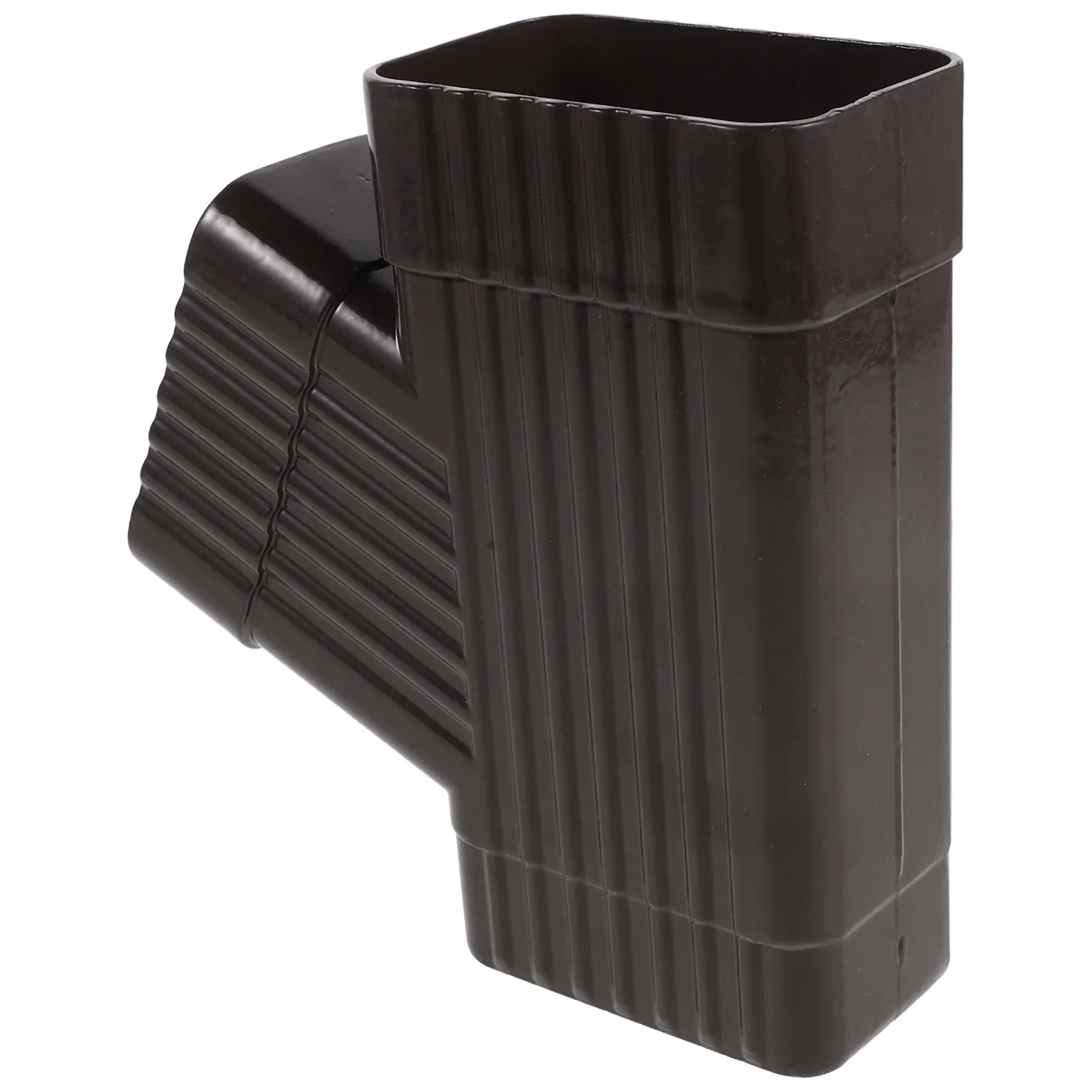 Aluminum Downspout Angled Three-Way Rainwater Pipe Branch Connector Coffee Fits 2x3.15 Inch Replacement Gutter Connector