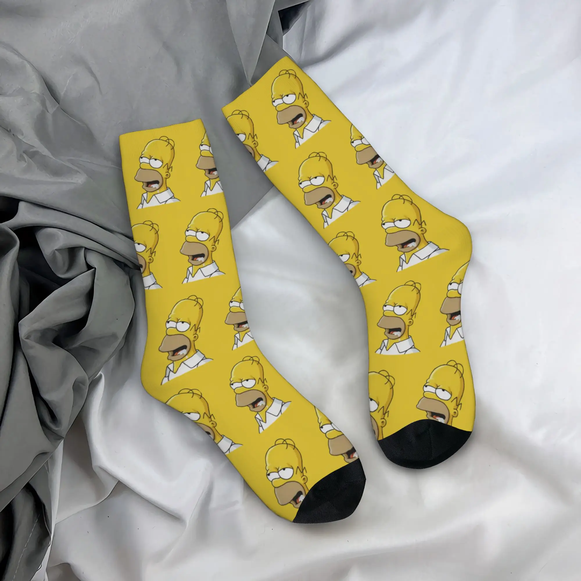 Men Women Simpsoneds Socks Warm Fashion  Socks High Quality Accessories Middle Tube Socks Wonderful Gifts