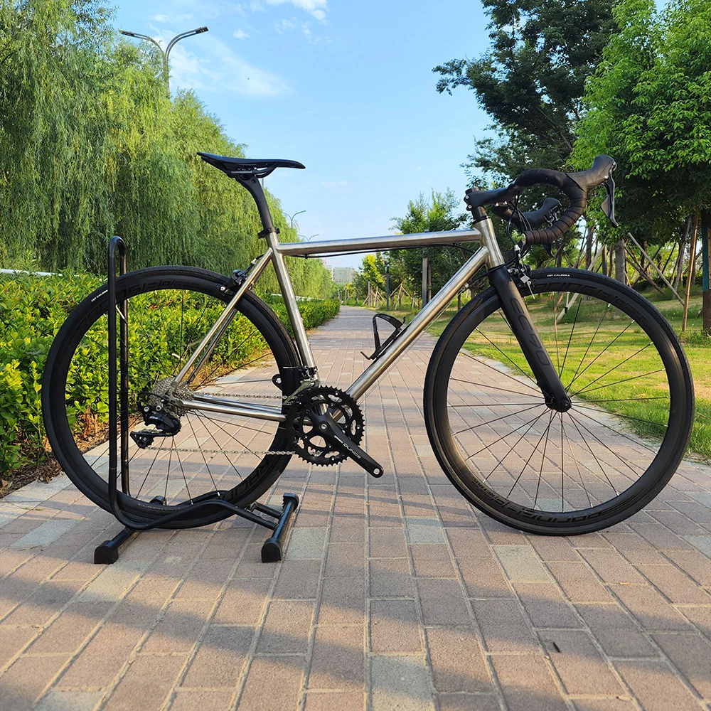 Titanium Alloy Road Bicycle 22 Speed C Brake 700C Aluminum Wheel Set Bending Handle 46cm/48cm/50cm/52cm/54cm Road Bike