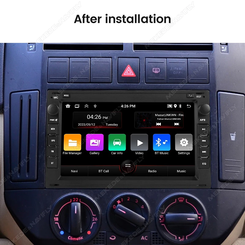 MEKEDE 7” HD Car Radio For VW PASSAT B5 MK4 MK5 SHARAN Jetta Polo 9n TRANSPORT T5 CITI CHICO WIFI Multimedia Carplay Head Unit