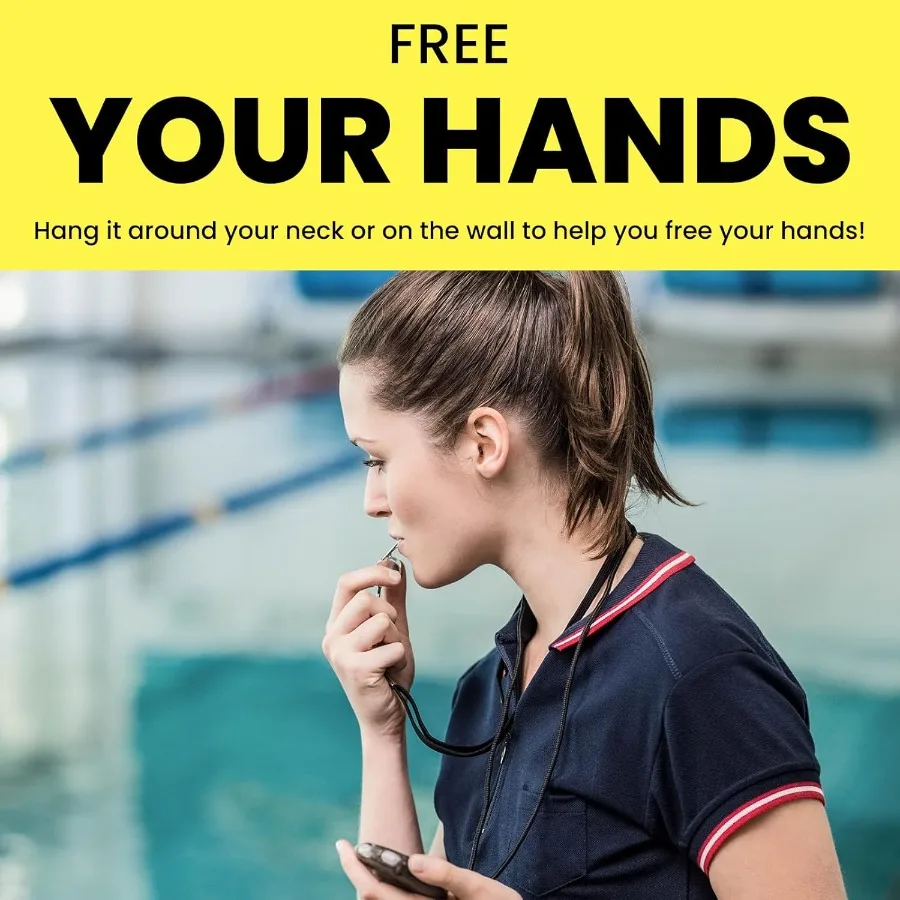 4개입 스테인리스 스포츠 호루라기 및 플라스틱 소리 큰 호루라기 코치용 끈 포함