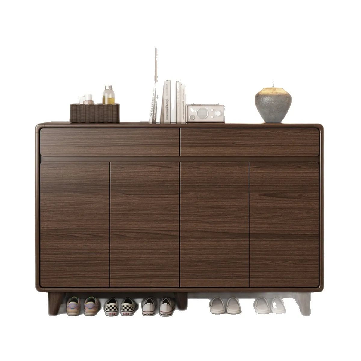 Bedroom storage, household entrance integrated against the wall into the hallway entrance shoe rack side cabinet