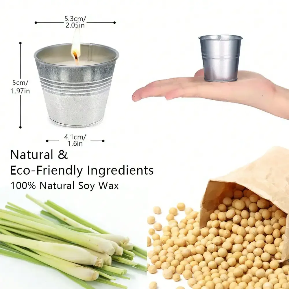 1pc Efficient Mosquito Repelling Soy Wax Candle Infused with Lemongrass Essential Oil, Ideal for Indoor and Outdoor, Summer