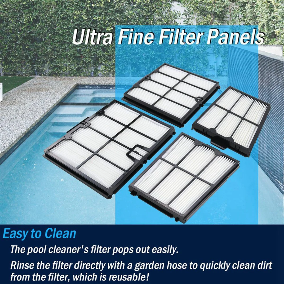 9991467-R4 Ultra Fine Filter Panels for Dolphin Pool Cleaner Parts Active 20,Active 30,Explorer E30,Cartridge Filter